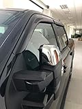 2015-2025 Tape-On Side Window Deflector Visors for Ford F150 SuperCrew (Crew cab) XL XLT Lariat King Ranch Platinum Limited Lightning Dark Tinted Rain Guards 2018 2019 2020 2021 2022 2023 2024