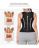 FeelinGirl Waist Trainer for Women Latex Cincher Corset Vest Sport Workout Hourglass Body Shaper with Steel Bones XXL