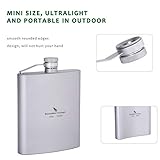 usharedo Titanium Hip Flask Outdoor Camping Hiking Climbing Pocket Alcohol Whiskey Flask Flagon Wine Pot 7oz/200ml