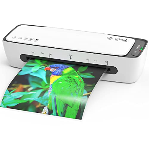 Laminator Machine with Laminating Sheets A4 Portable Thermal Lamination 9-Inch Laminate for Personal Office School Home Use, 6 in 1 Laminater Quick Warm Up Never Jam