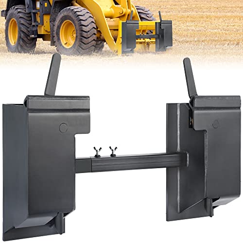 YITAMOTOR Adjustable Skid Steer Adapter Quick Tach Attachment Conversion Attach Plate Universal Adapter Compatible for Bobcat Kubota