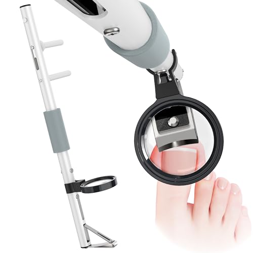Long Handled Toenail Clippers for Seniors, Thick Nails, Overweight, Arthritis Sufferers, Ergonomic Wide Jaw Opening, (with Magnifier, 20Inch/40cm)