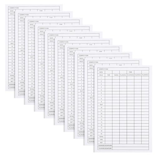 30pcs Golf Scorecards Durable Coated Paper Score Record Tools for Keeping Lightweight and Portable Design for Golf Courses and Statistics Tracking