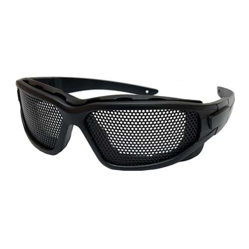 LVPETALIZE Wire Mesh Safety Glasses,Safety Goggles Breathable Shock Resistant Iron Mesh,Glasses for Military Cs Outdoor Game Fans Activity