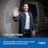 Tapo TP-Link Smart Video Doorbell Camera, Battery Powered, Chime Included, 2K 5MP, Color Night Vision, 2-Way Audio, Free AI Detection, Cloud/SD Card Storage, Works w/Alexa & Google Home, D230S1