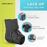 BraceAbility Lace Up Kids Ankle Brace - Pediatric Figure 8 Sprained Foot Support Wrap for Active Youth, Children in Sports, Basketball Protection, Gymnastics, Soccer, and Volleyball (XS)