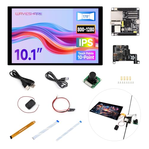 Waveshare ESP32-P4-NANO High-Performance Development Board, Based On ESP32-P4 Chip with RISC-V Dual-core and Single-core Processors, Bundle with 10.1inch DSI LCD (12 Items)