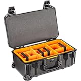 Pelican Vault - v525 Case with Padded Dividers for Camera, Drone, Equipment, Electronics, and Gear (Black)