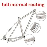 HIMALO Titanium Alloy Mountain Bike Frame 27.5er 29er 15.5''/17''/19'' Bike Frame XC AM Disc Brake Rigid Frame Thru Axle 12x142mm Lightweight(29 * 17'')