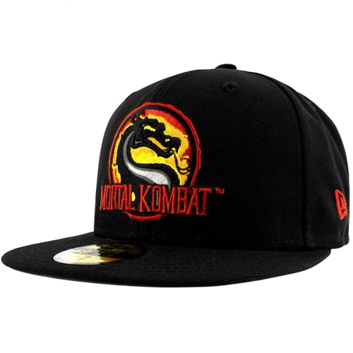 Mortal Kombat Classic Logo 59Fifty Fitted Hat (US, Numeric, 7, Black)