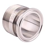 DERNORD 2'' Tri clamp Adapter to 2 inch MNPT Thread Ferrule Sanitary Pipe Fitting