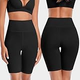 K-CHEONY Cotton Spandex Stretch Anti Chafing Boy Shorts Safety Panty Bike Shorts,Slip Shorts for Under Dresses (Black, 3 Pack, Medium)