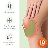 Wellnee Original Herbal Knee Patch - Wellknee Plaster for Knee Support & Muscle Pain - Maximum Strength for a Temporary Relief - Adhesive Heat Patches Made with Natural Herbs for Wellness (10 Pads)