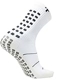 TRUSOX Men's Standard 3.0 Thin Crew Socks, White, Large