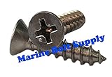 Type 316 Stainless Steel Phillips Drive Flat Head Sheet Metal Screw Kit - Marine Bolt Supply 6-111906