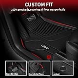 LASFIT Floor Mats for Hyundai Ioniq 5 2025 2024 2023 2022 Movable Console (Limited Models), Custom Fit TPE All Weather Floor Liners 1st & 2nd Row Car Mats for Ioniq 5 Slide Console Version, Black