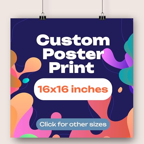 SolowayDecor Create Custom Posters - Upload Your Image for Personalized Wall Art, Stylish and Memorable Photo Prints for Modern Spaces - Customized Picture Poster 16 x 16 inches