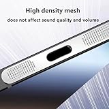 for iPhone 16 Pro / 16 Pro Max Earpiece Speaker Mesh Anti Dust Proof Adhesive Cover - 5pcs / Black