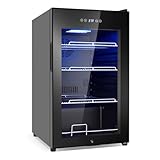 Beverage Refrigerator 17 inch Wide - 126 Can Beverage Cooler with Glass Door | Counter-Top/Freestanding Mini Beverage Beer Fridge | Temperature Memory | Invisible Door | Perfect for Soda, Beer