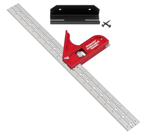 Woodpeckers inDexable Square System, 18 Inch XL Combination Square, Feature Packed Woodworking Tool