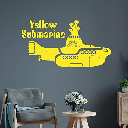 Yellow Submarine - Wall Art Decal Sticker [Lemon]