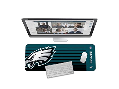 SOAR NFL Unisex Multifunctional Desk Mat for Desktop, (31.5"x12") - Ultra Soft Fabric with Non-Slip Rubber Backer - Water Resistant & Durable Nylon Stitching - Officially Licensed NFL, Desk Pad