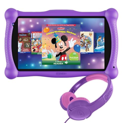 Contixo Kids Learning Tablet and Kids Headphone Bundle - V10 Android 11 Tablets with Stylus, 32GB Storage, Bluetooth, Dual Cameras, Parental Control, Tablet for Kids and Kids Safe Headphone