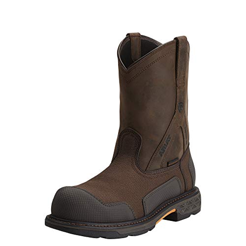 ARIAT mens Overdrive Xtr H2o Composite Toe Work Boot, Brown Cordura/Oily Distressed Brown, 10 US