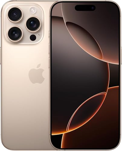 Apple iPhone 16 Pro Max, US Version, 256GB, Desert Titanium - Unlocked (Renewed Premium)