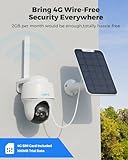 REOLINK 5MP 4G LTE Cellular Security Camera Outdoor, 360° Pan-Tilt, Sim+32GB SD Card Included, Wireless Solar Powered, Color Night Vision, Smart AI Detection, Go PT Plus+Solar Panel, Updated Version