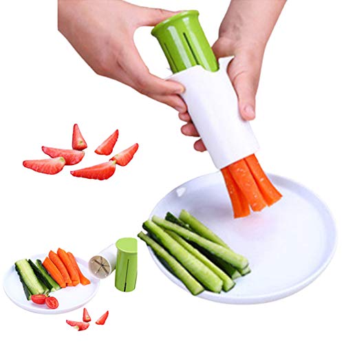 YOVQNMX Cucumber Strawberry Grape Slicer, Carrot Potato Cutter, Creative Kitchen Tools, Multi-Function Fruit And Vegetable Slicer, Salad Making Pizza Fruit Dispenser