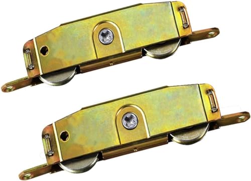 Sliding Patio Door Wheels | Heavy Duty Rollers 1- 1/4 Inch | Steel Ball Wheel Bearing | 2 Pack | Easy Installation With Side Adjustment