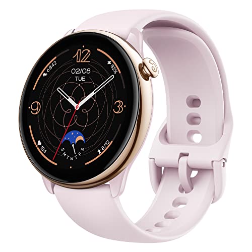 Amazfit GTR Mini Smart Watch 43mm, 14-Day Battery Life, GPS, AI Fitness App Enabled, Heart Rate & Sleep Health Monitoring, Activity Trackers and Smartwatches, Android iPhone Compatible, Misty Pink