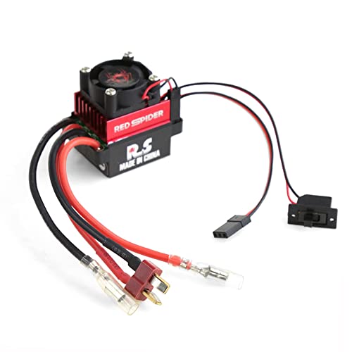 RC Car ESC,60A Brushed ESC Electronic Speed Controller for TRX4 SCX10 RC Crawler Car(T Plug)