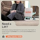 SuperHandy GoRise FC Electric Floor to Chair Lift for Seniors and People with Disabilities - 400 Lbs Capacity, Seating Transfer Assistance, Magnetic Remote [Patent Pending]