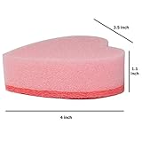 GMIcréatifs Heart Shaped, Dual-Sided Kitchen Sponge and Scrubber for Washing Dishes, Pots & Pans and General Household Cleaning, (6 Pack).