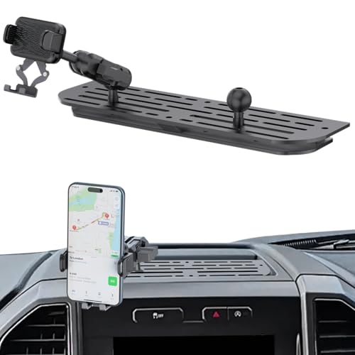 SwiftGaze Universal Metal Phone Mount for 2021-2024 Ford F-150 and 2021-2023 Ford Raptor Stable Dash Mount Holder for iPhone Android Fit for Off Road Bumpy Road Use