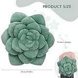 OtGalk Succulent Pillow - Hand-Stitched Plush Decorative Throw Pillow. Plant-Shaped Pillows and Flower Pillows, Plush Cushions for Bedroom and Home Decoration, 19.7in/50CM