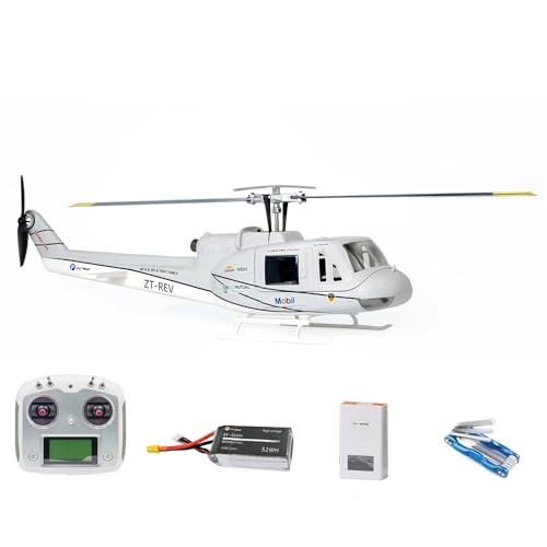 FLYWING UH1 V4 RC Scale Helicopter Two Blade with H1 GPS Metal Rotor 450 6ch RC Helicopters Iroquois 450L UH1 V4 Huey Helicopters RTF-Helicopter (Gary)