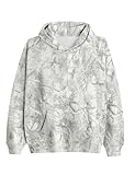 Dsewpaur Camo Fleece Hoodie For Men Women Long Sleeve Drop Shoulder Oversized Hooded Sweatshirt Pullover With Pocket