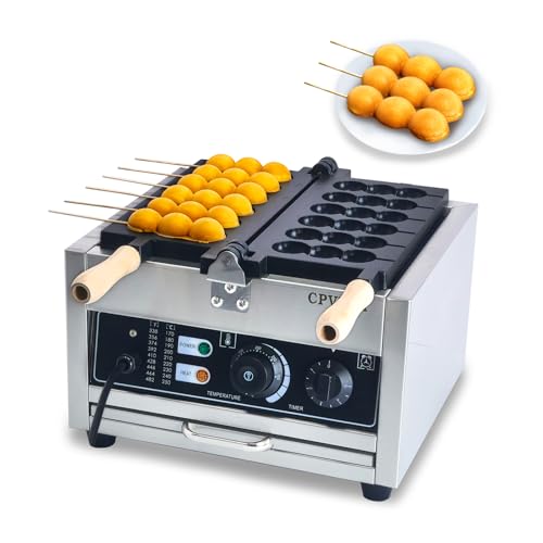 CPVKRY Commercial Electric Bubble Skewer Waffle Ball Machine/Waffle Ball Stick Maker Snack Equipment Ball Stick Maker for Restaurant Dessert Snack Bar Family