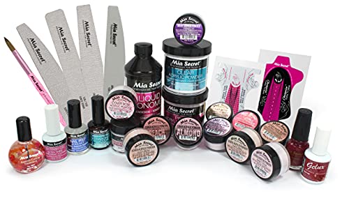 Mia Secret Professional Cover Acrylic Powders Nail Kit/Set For Beginner - Nail kit with everything - Kit de uñas acrilicas completo mia secret - Kit de polvos acrilicos cover para uñas de acrilico