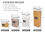 Vtopmart 32pcs Airtight Food Storage Containers Set, BPA Free Plastic Kitchen and Pantry Organization Canisters with Lids for Cereal, Dry Food, Flour and Sugar, Includes 32 Labels