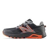 New Balance Men's 410 V8 Trail Running Shoe, Black/Cayenne/Shadow Grey, 9