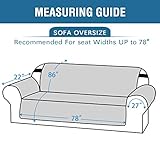 H.VERSAILTEX Thick Velvet Sofa Cover Soft Couch Cover for 3 Cushion Cover Washable Furniture Protector for Dogs Non-Slip Sofa Slipcover Fit Sitting Width Up to 78"(Oversaized Sofa, Taupe)