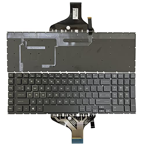 GinTai Laptops Keyboard RGB Backlit US Replacement for HP Omen 17-CB 17-cb1070nr 17-cb1072nr 17-CB1080NR 17-cb0050nr NSK-XP2BQ 9Z.NF3BQ.201 L32775-001