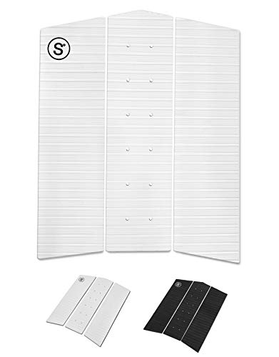 SYMPL Surfboard Front Traction Pad • 3 pc Front Grip • Surfboard, Skimboard, Longboard Deck • Maximum Grip Stomp Pad • 3M Adhesive • Fits Surf, Skim Board, Long Deck, Wakesurf, Fish Boards