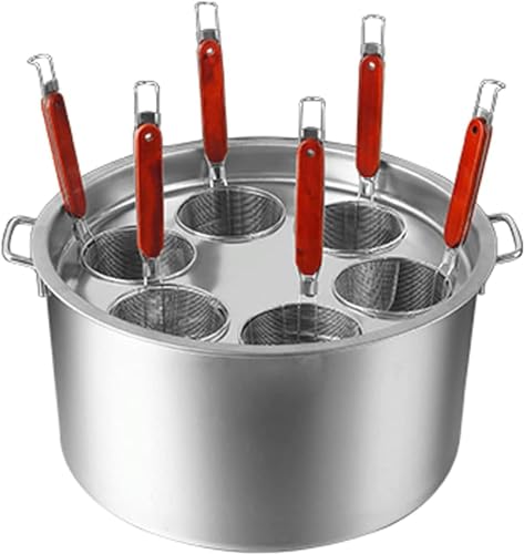 Commercial Noodle Boiler Cooking Pots,Noodle Boiler, Stainless Steel Pasta Cooker Stock Pot, Commercial with Insert Strainer for Home Kitchen Restaurant Cookware Pasta Cooker ()