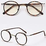 kachawoo Retro Style Vintage Round Glasses Frame Acetate Clear Lens Eyeglasses Eyewear (tortoise frame)