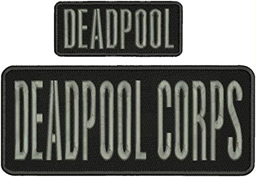 Deadpool Corps Embroidery Patch 4x10" and 2x5 Hook on Back - Embroidery Patch for Jacket Hat Backpack